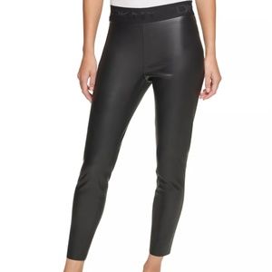 DKNY Faux leather legging, ankle/cropped